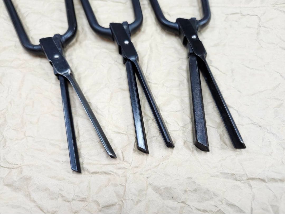 日理レンツアイロン■10㎜8㎜6㎜■中古■アイロンコーム4本■理容美容床屋パンチ