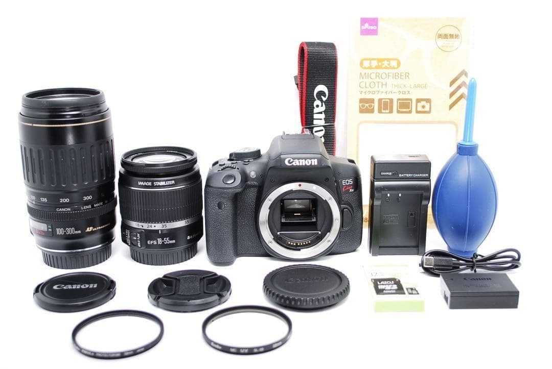 高性能一眼レフ✨Canon Kiss X8i✨超望遠レンズ付Wレンズ✨