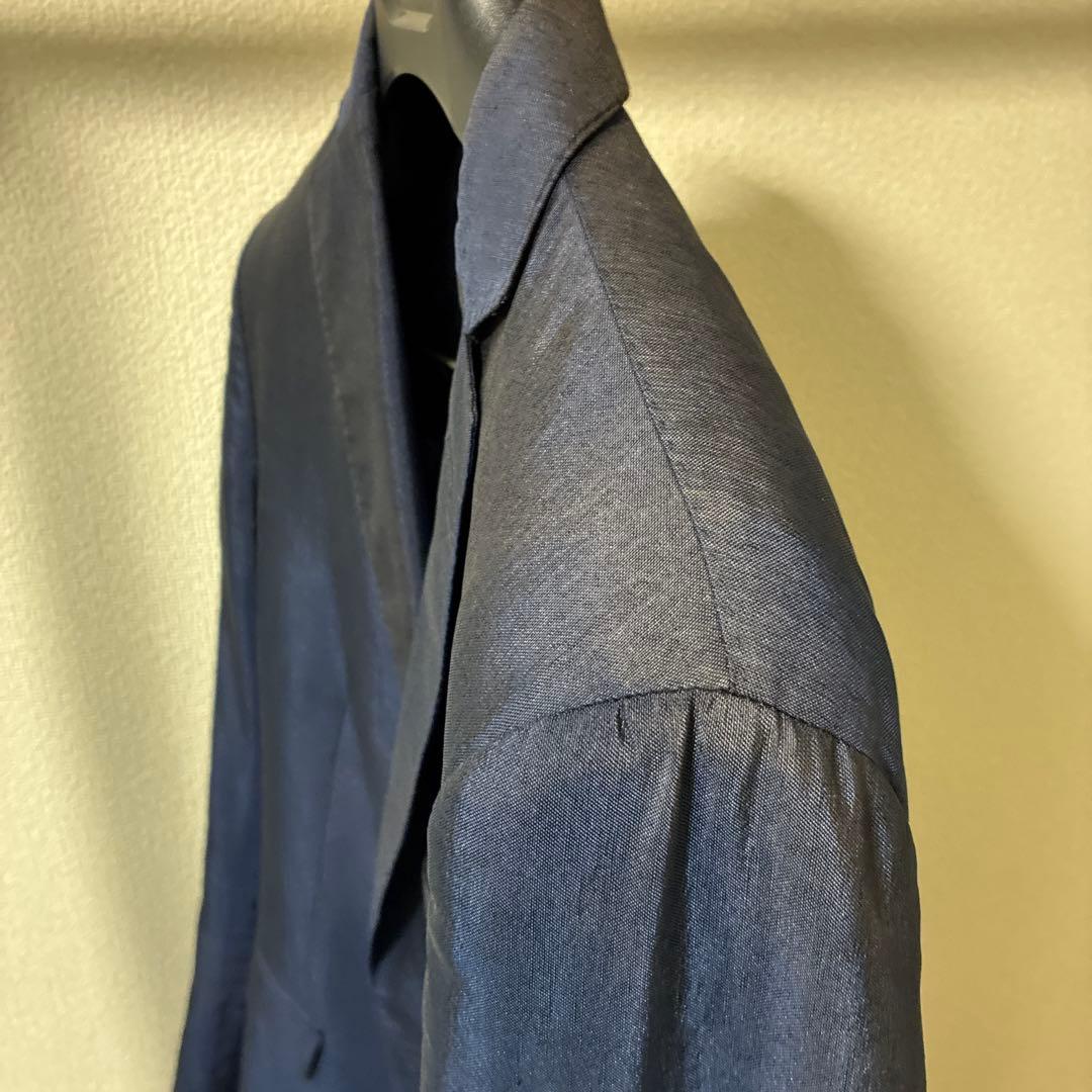 エトロ　ネイビー テーラードジャケット