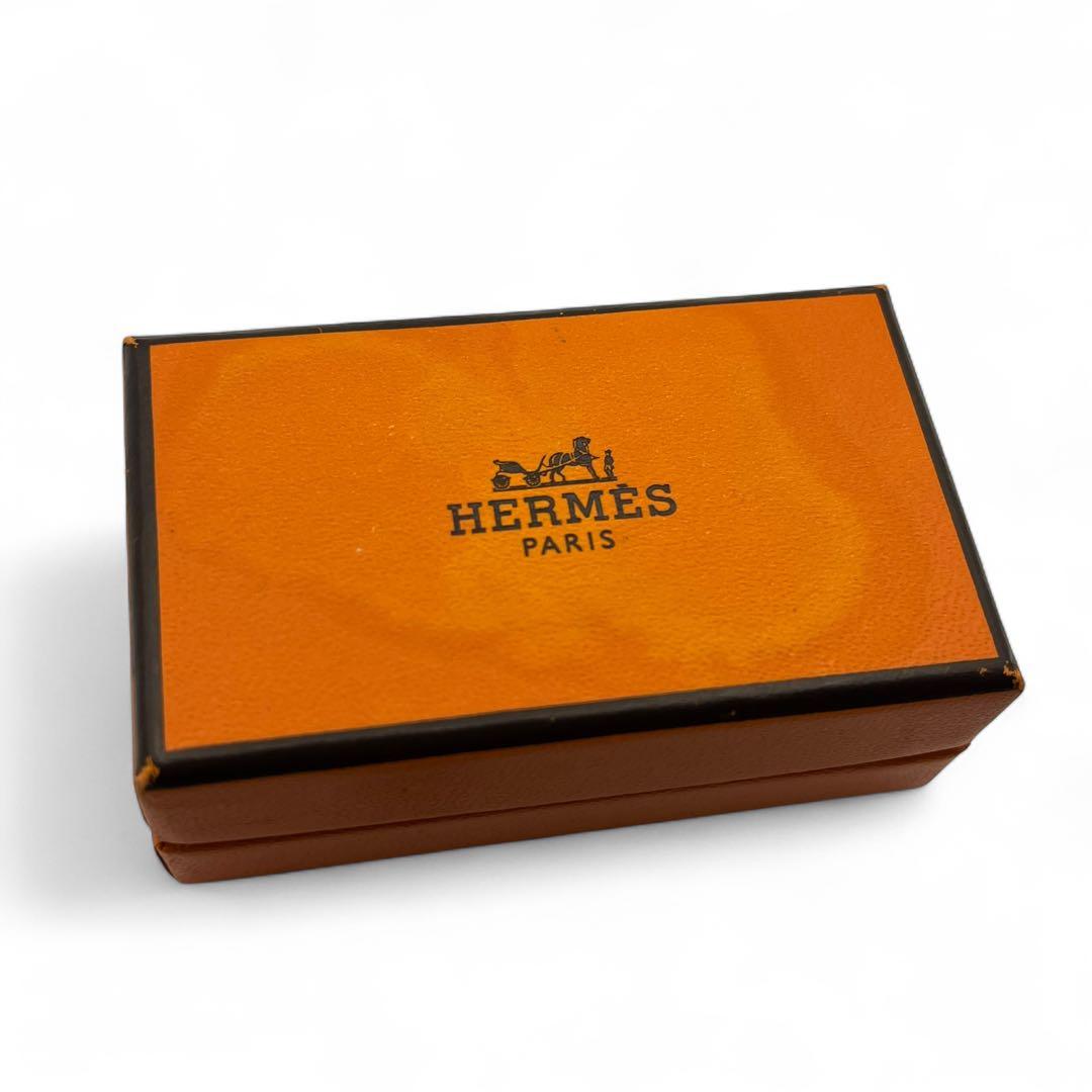 美品　エルメス　カフス　カフリンクス　セリエ　箱付き　ブラック×シルバー