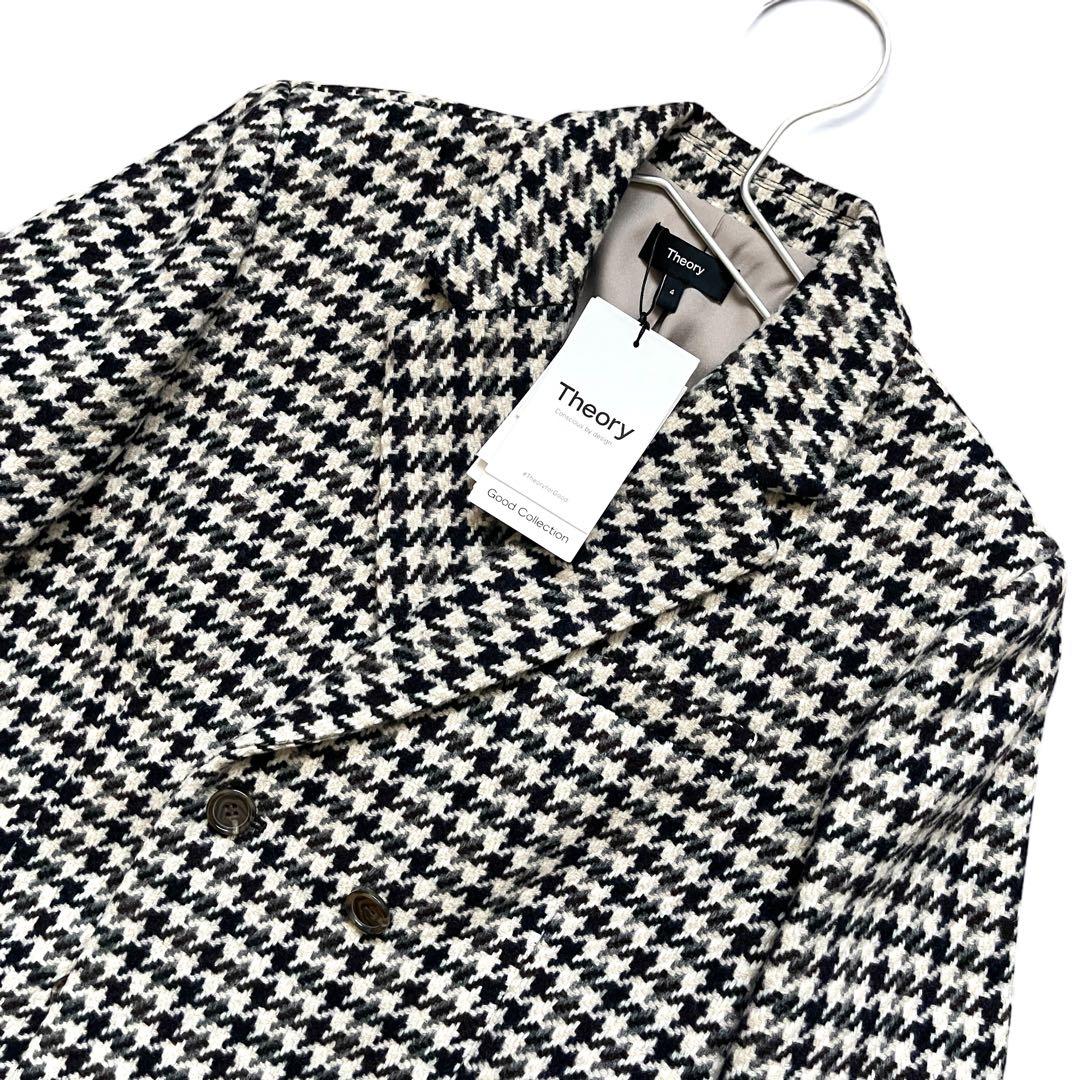 未使用 タグ付き Theory ハウンドトゥース ツイードジャケット サイズ4