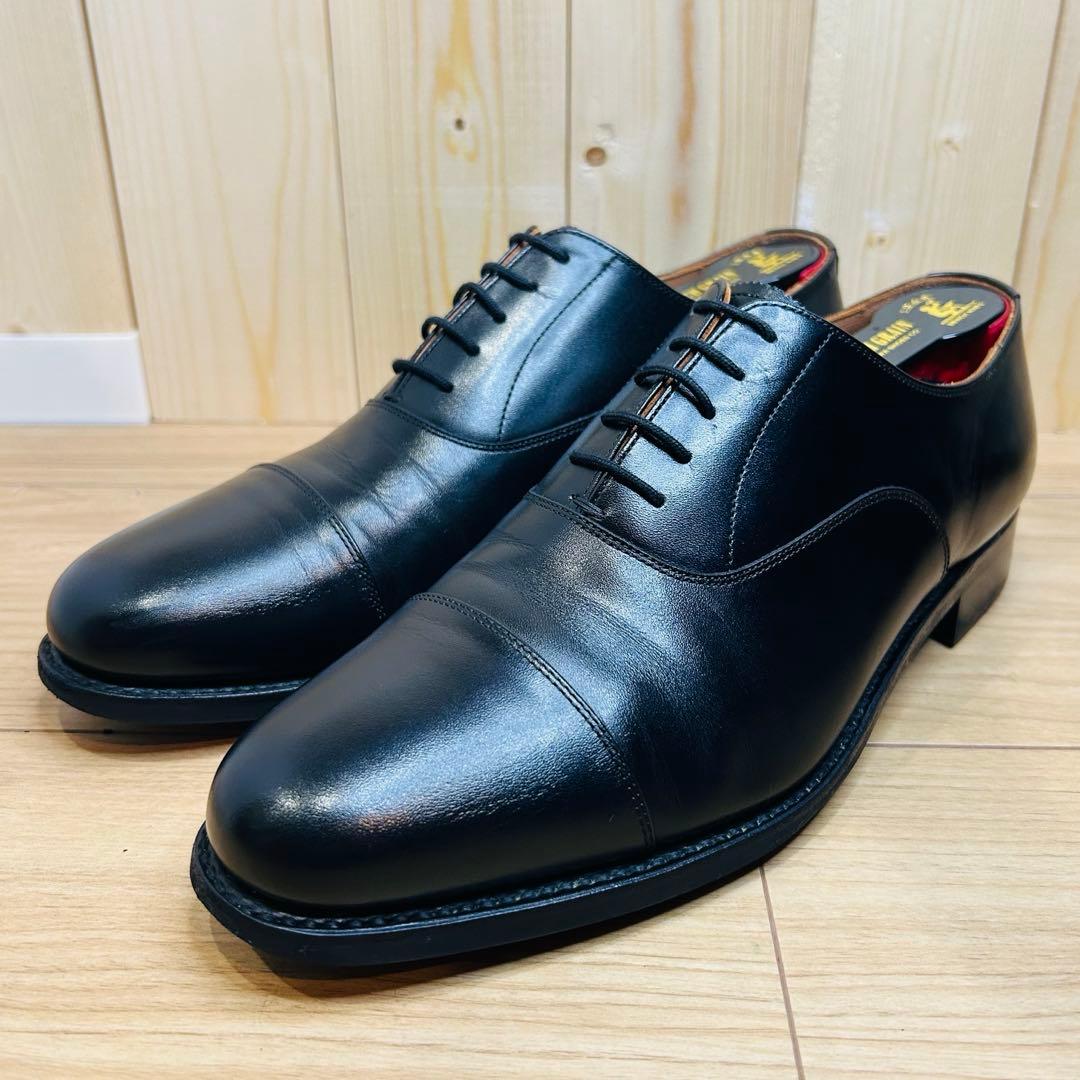 【未使用級】スコッチグレイン ストレートチップ 内羽根 25cm F-0350