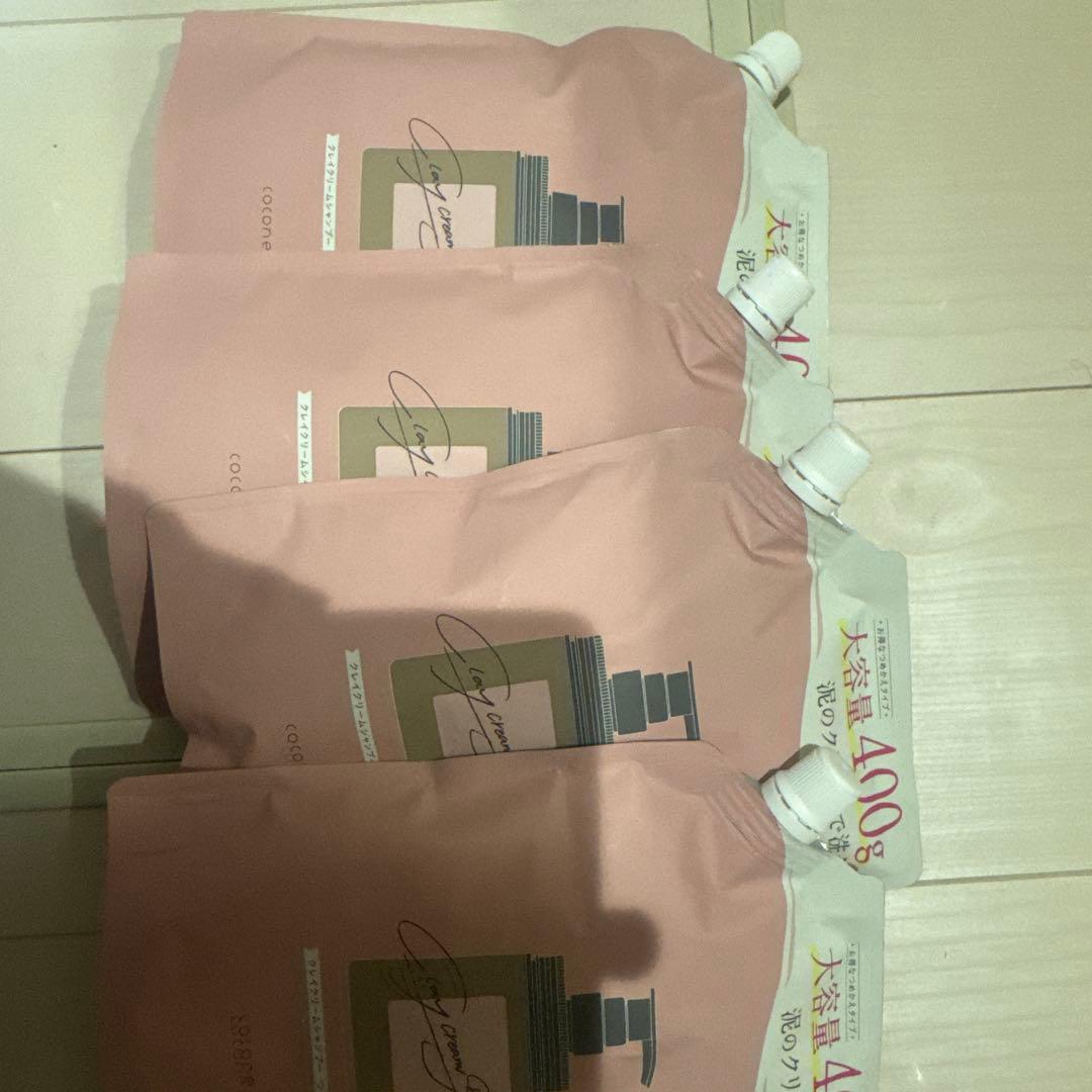 cocone クレイクリームシャンプー 詰め替え用 400g ×4つ