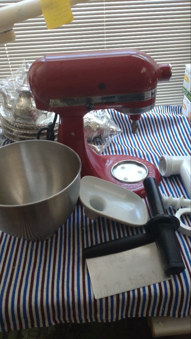 KitchenAid キッチンエイド 4.5L スタンドミキサー 赤 中古