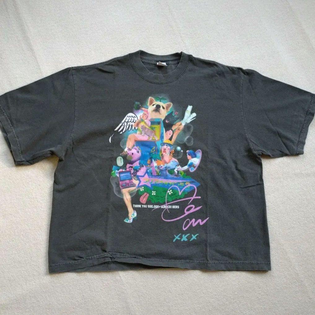 ブリアナギガンテ、グラフィックTシャツ ダークグレー L