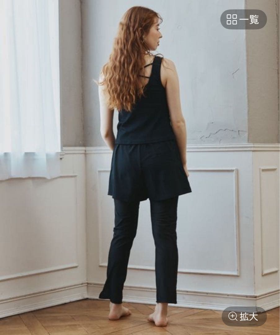 ポケット付きハーフジップラッシュパーカー＋リブタンキニ＋レギンス5点セット