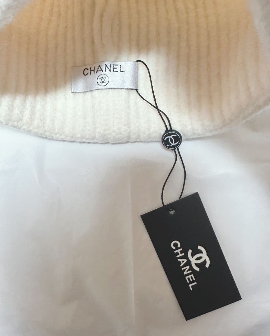 CHANEL ニットキャップ ホワイト 新品
