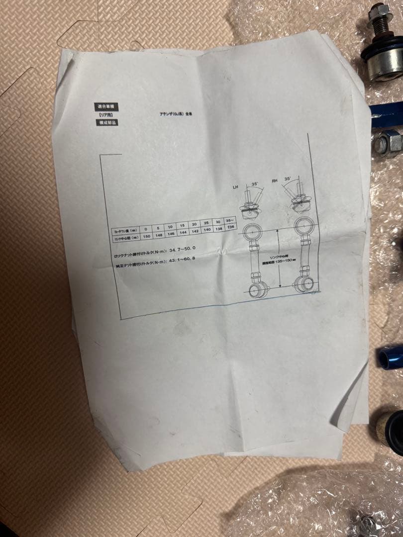αチューン製 調整式スタビリンク （GJアテンザ）