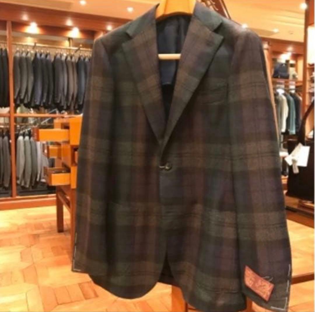 Brilla per il gusto ジャケット　ネイビーグリーンブラウン46