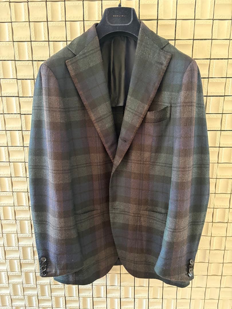 Brilla per il gusto ジャケット　ネイビーグリーンブラウン46