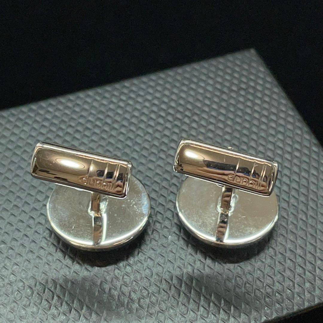 4214 美品 ダンヒル シルバー カフス オニキス SILVER925 箱付き