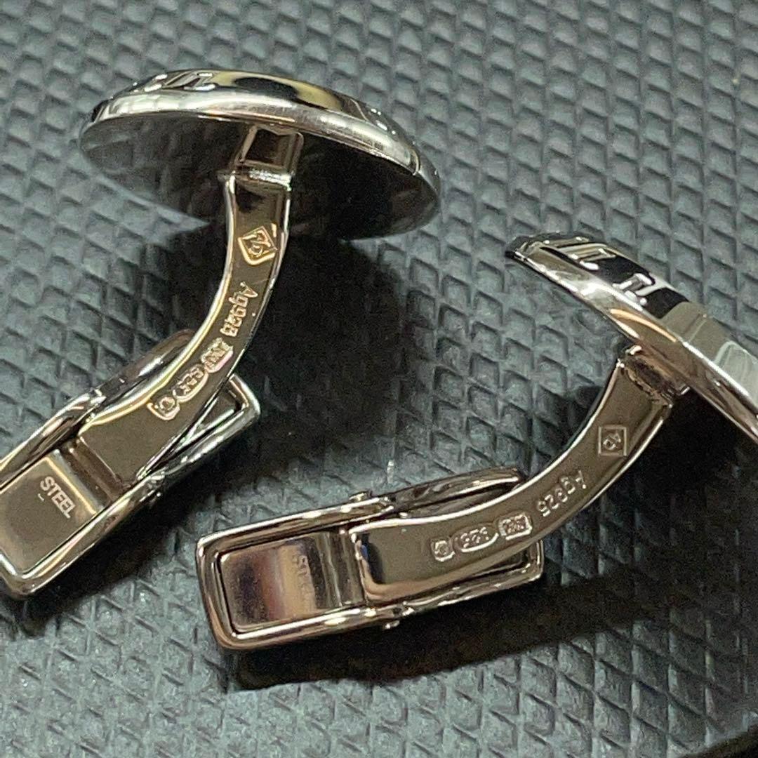 4214 美品 ダンヒル シルバー カフス オニキス SILVER925 箱付き