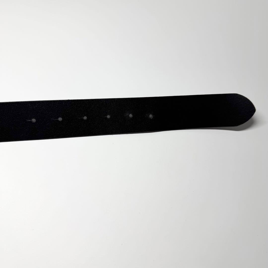 【極美品】DIESEL レザー　べルト ブラック ロゴ バックル