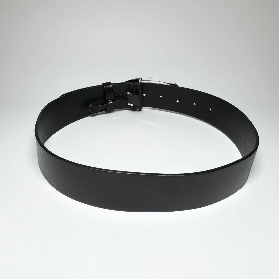 【極美品】DIESEL レザー　べルト ブラック ロゴ バックル