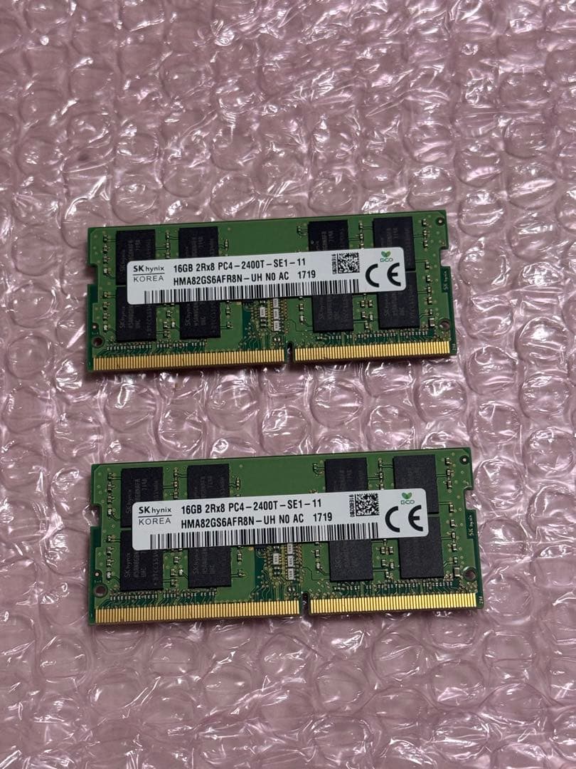 SK Hynix 16GB DDR4 メモリ 2枚セット