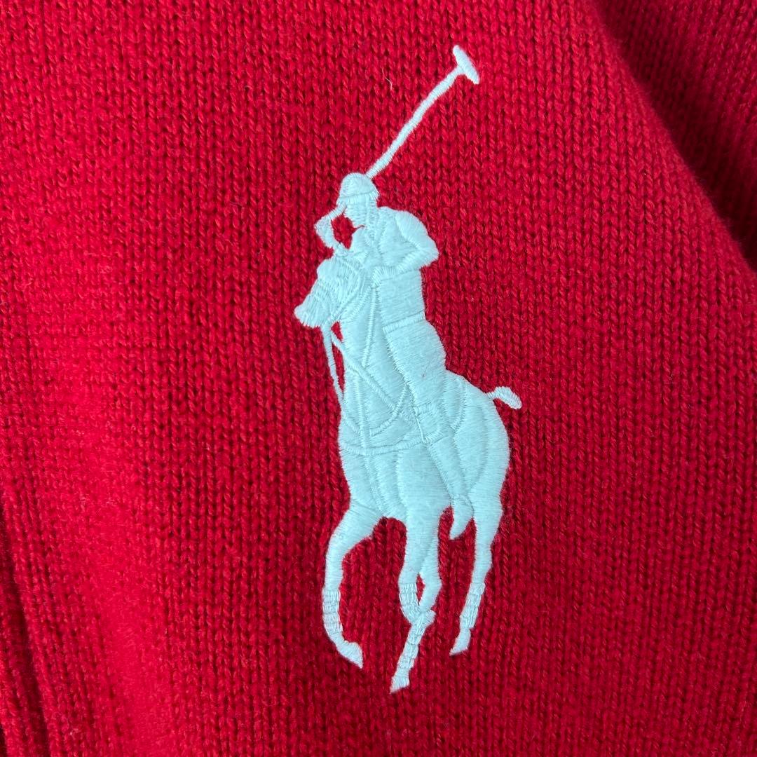【トレンド】ラルフローレン　ニット　スイス　ビッグポニー　刺繍 90s L