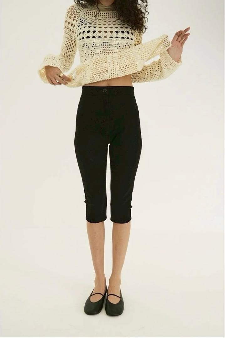 パンツ CLANE CAPRI RIB PANTS