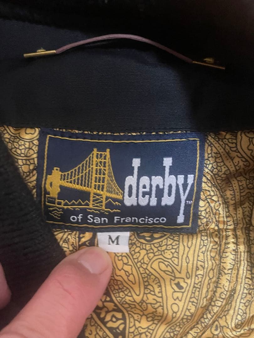 希少 ダービーオブサンフランシスコ Mサイズ ダービーベスト ブラック ゴールド