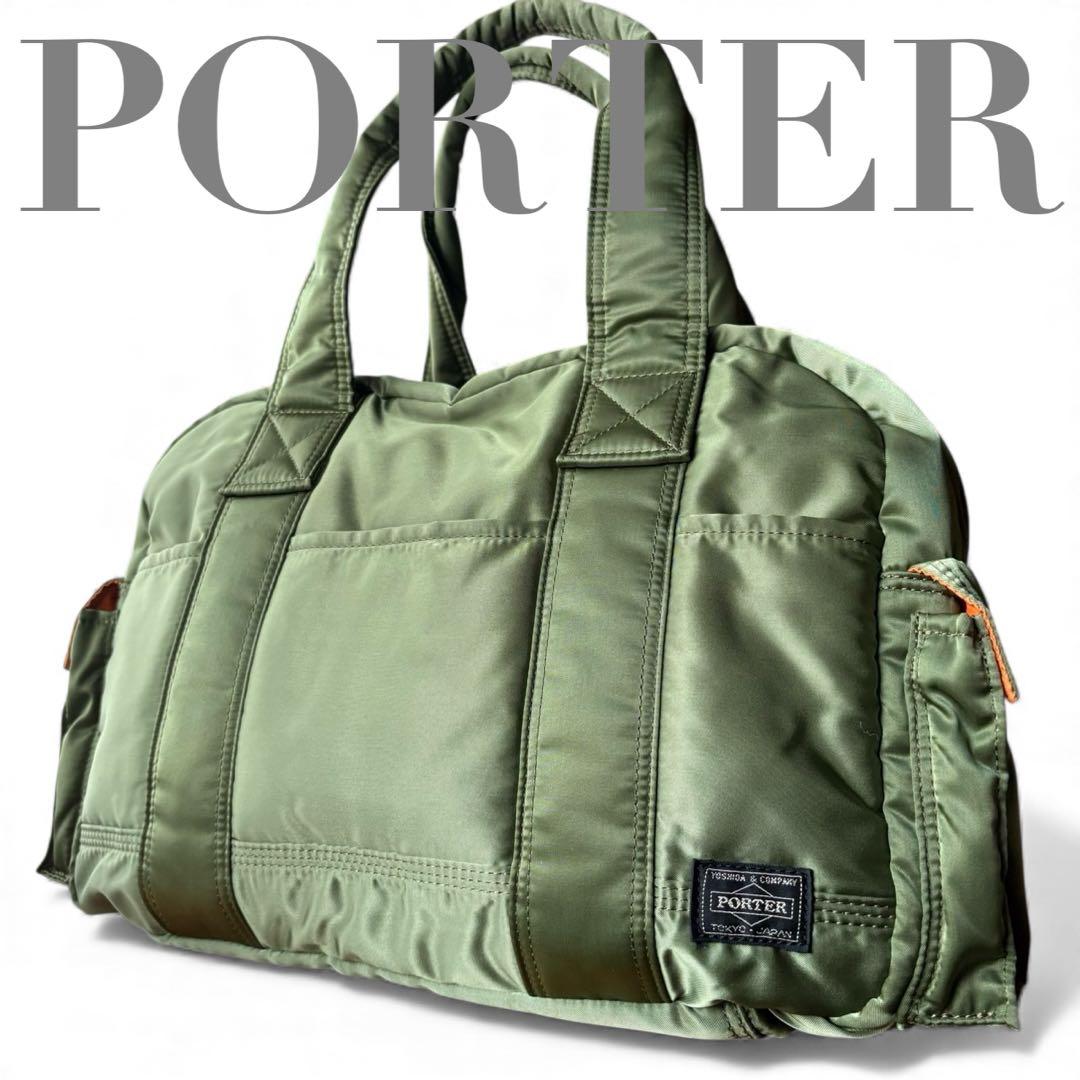 最終出品 PORTER TANKER セージグリーン ダッフルバッグ メンズ