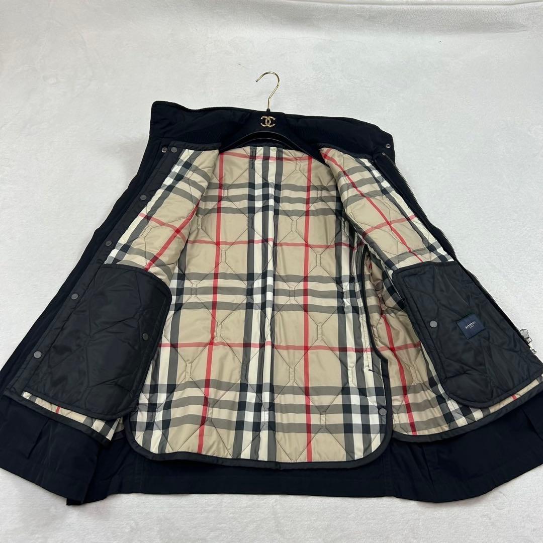 J179 M バーバリーロンドン モッズコート ブラック メンズ