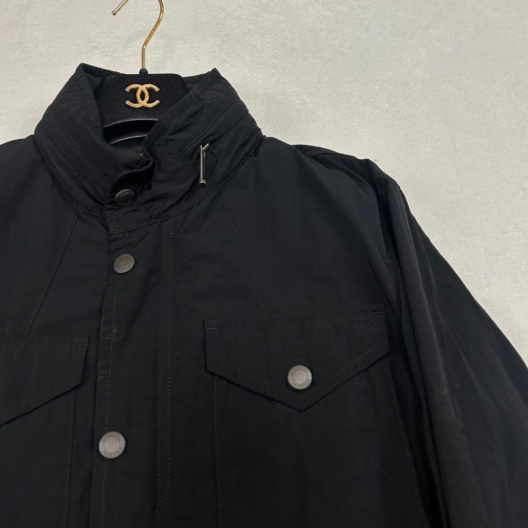 J179 M バーバリーロンドン モッズコート ブラック メンズ