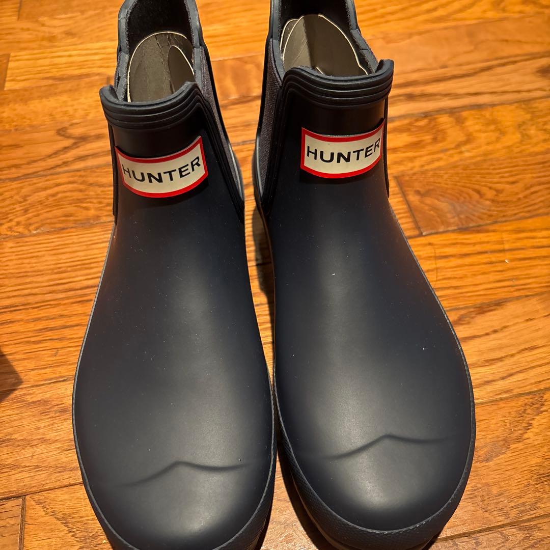 新品未使用HUNTER サイドゴアレインブーツ(ネイビー)
