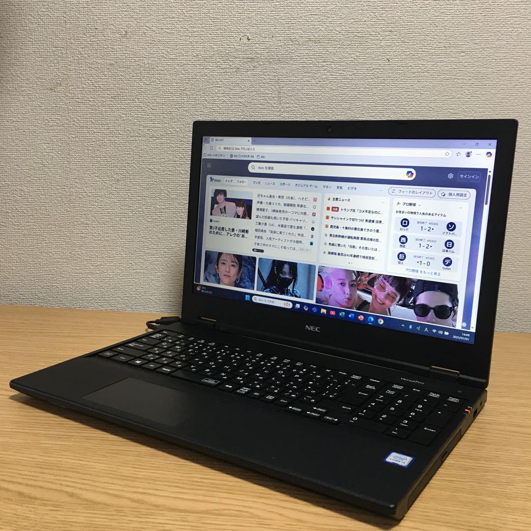 NEC VersaPro Win11 8世代i3 8Gメモリ SSD 15.6’