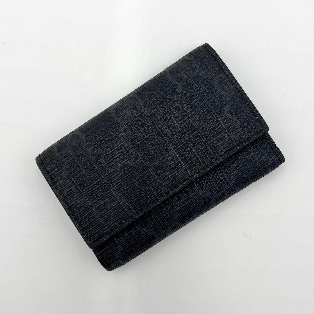 極美品 グッチ GGスプリーム PVC 6連 キーケース 138093 ブラック