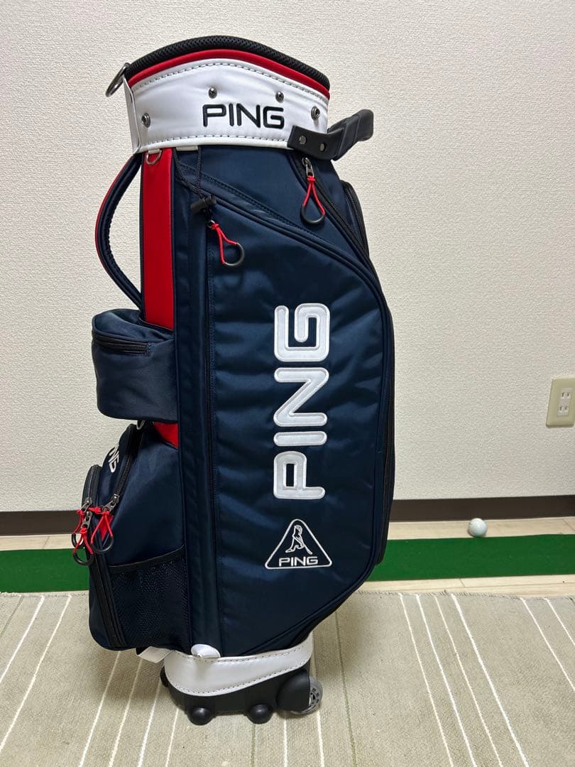 キャリー付き　PING キャディーバック　トリコロール　メンズ