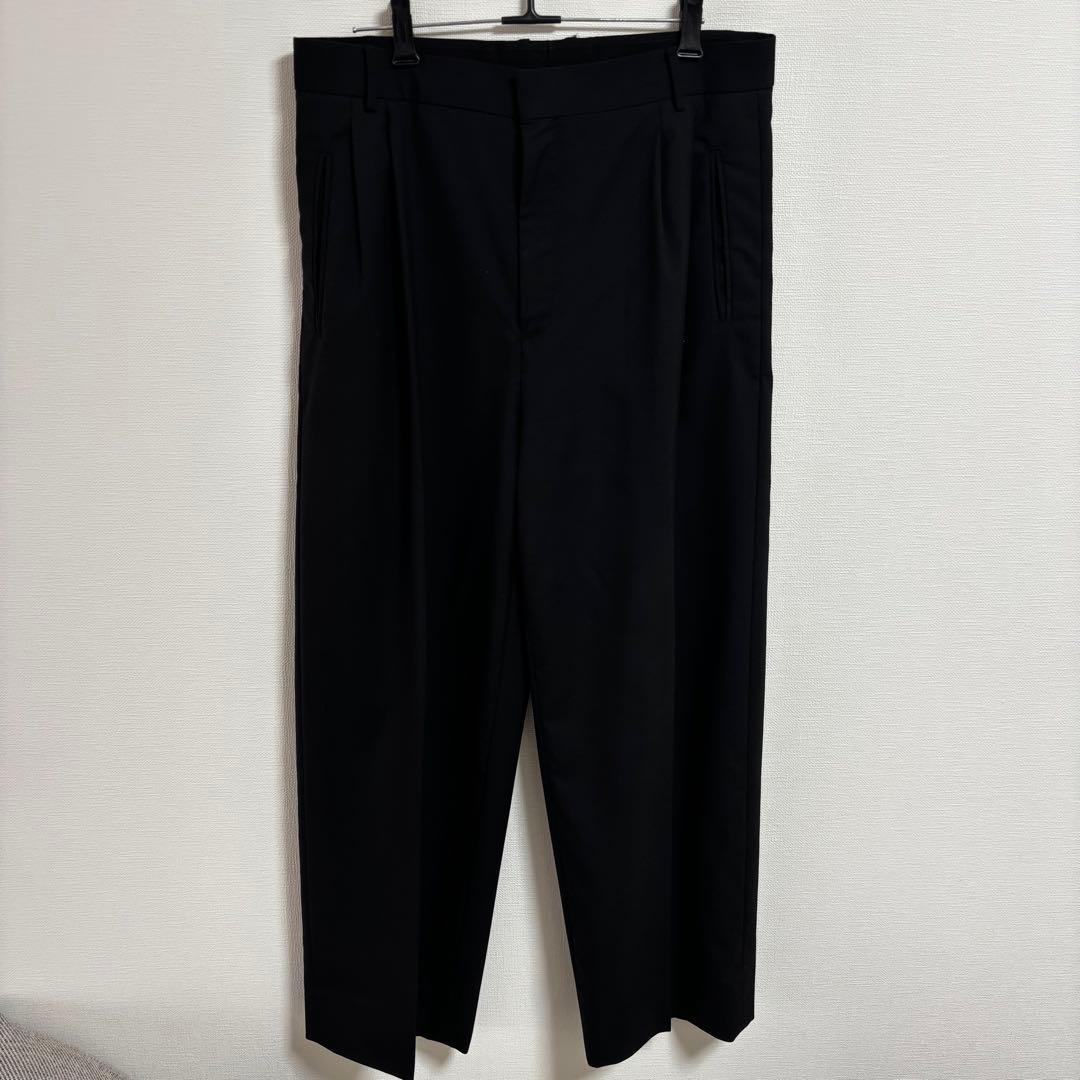 h beauty&youth ウールトロピカル 2プリーツワイドパンツ