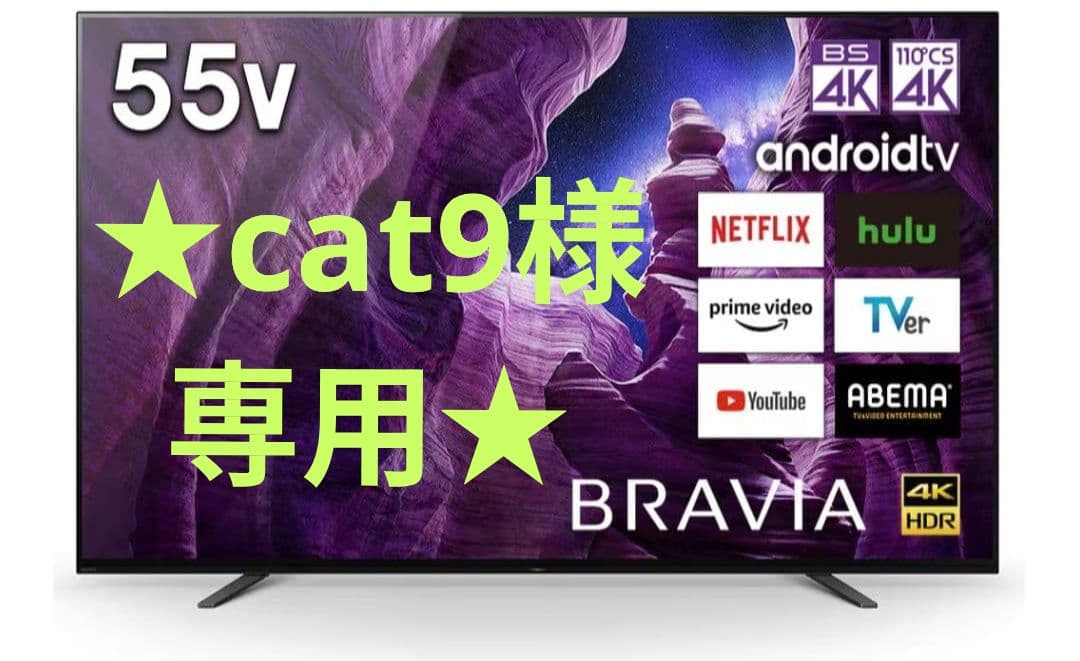 【cat9】21年製 SONYBRAVIA 55V型【KJ-55A8H】