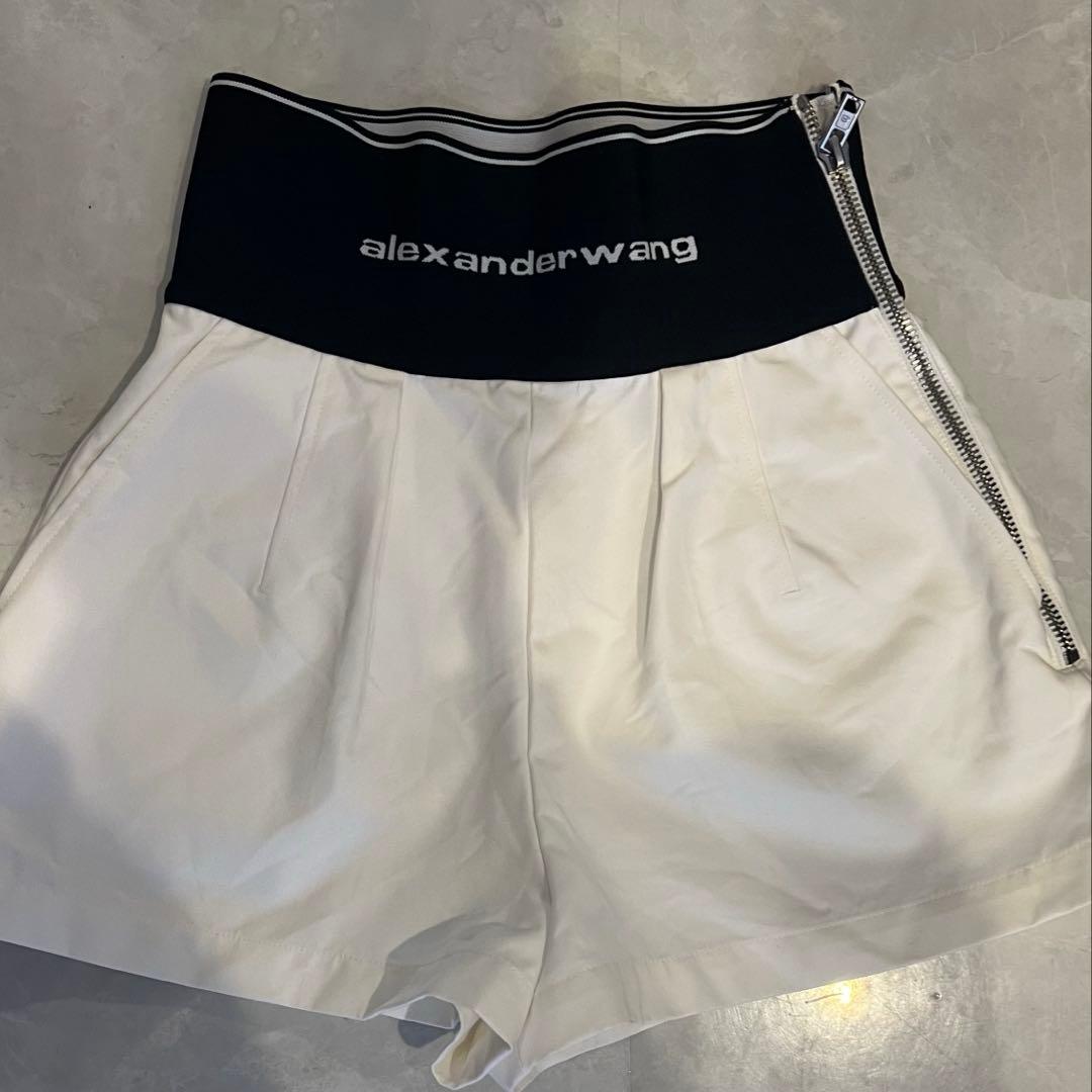 alexanderwang アレキサンダーワン ハイウェストロゴショートパンツ
