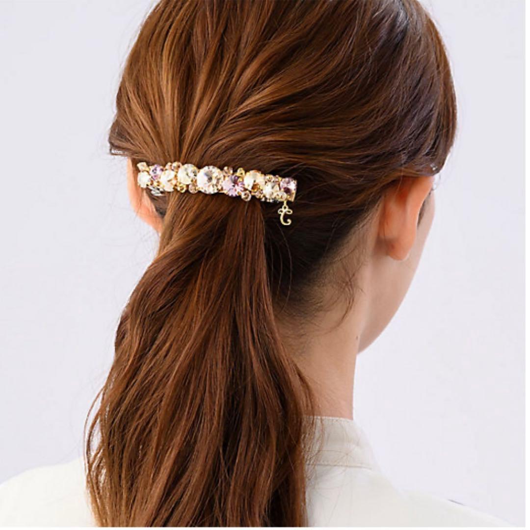 コンプレックスビズ　レディアリーストーンバレッタ　ライトピンク　スワロフスキー