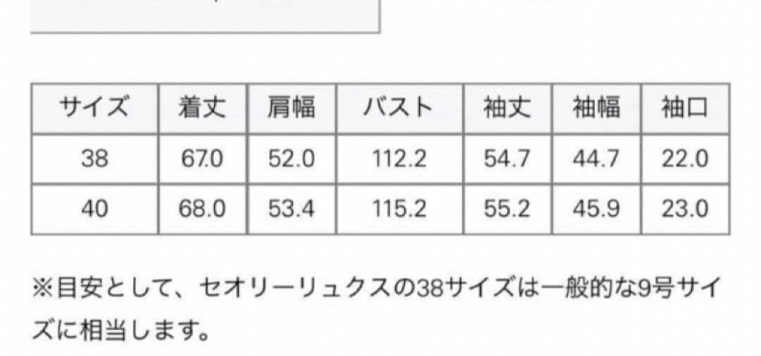 セオリーリュクス☆2023ラッフルブルゾン38ウォッシャブル