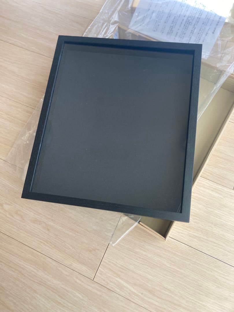 油彩額縁 F3号 [同志舎 細角箱15 黒] 2個セット