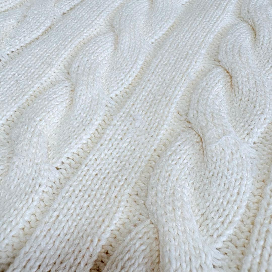 POLO RALPH LAUREN ケーブルニット コットン セーター 白 M