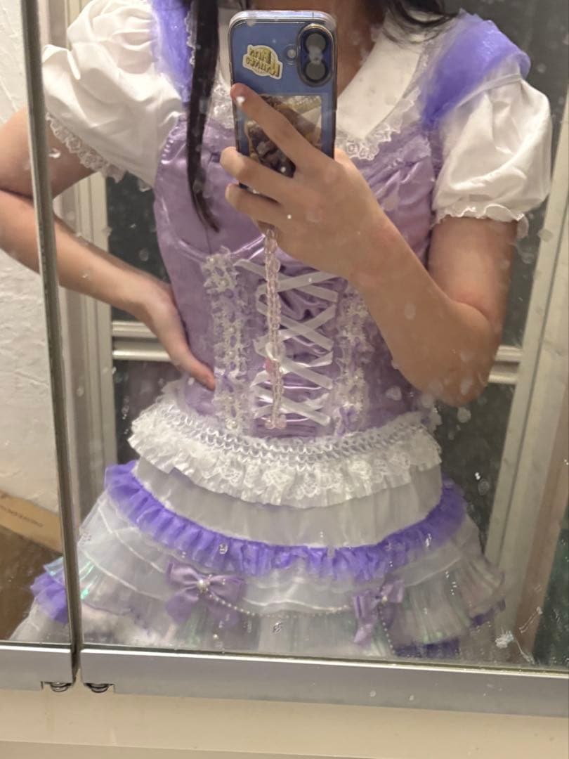 文化祭 アイドル 衣装 コスチューム 紫 ロリータ