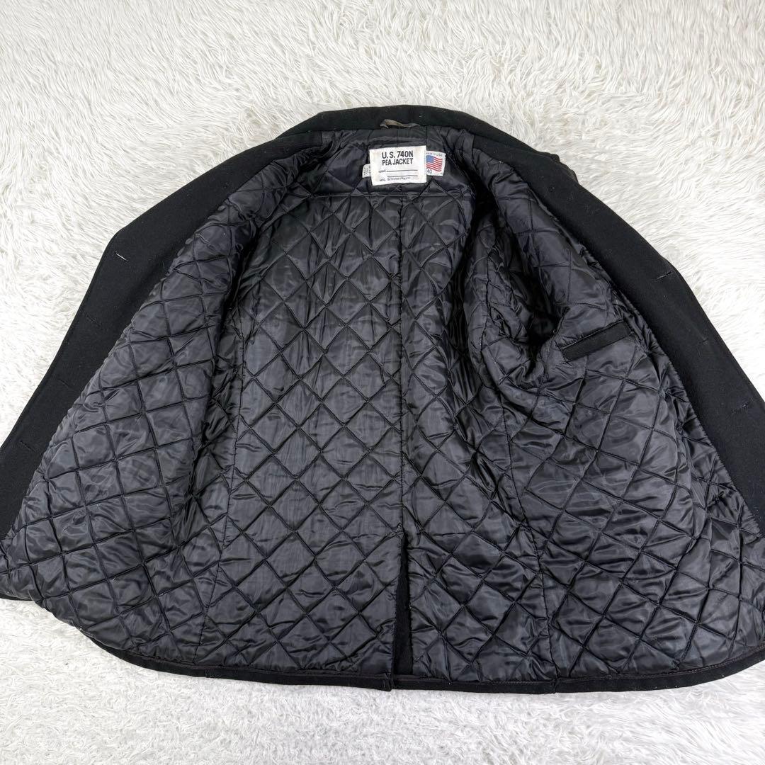 ショット ピーコート 740N キルティング USA製 ブラック 40サイズ