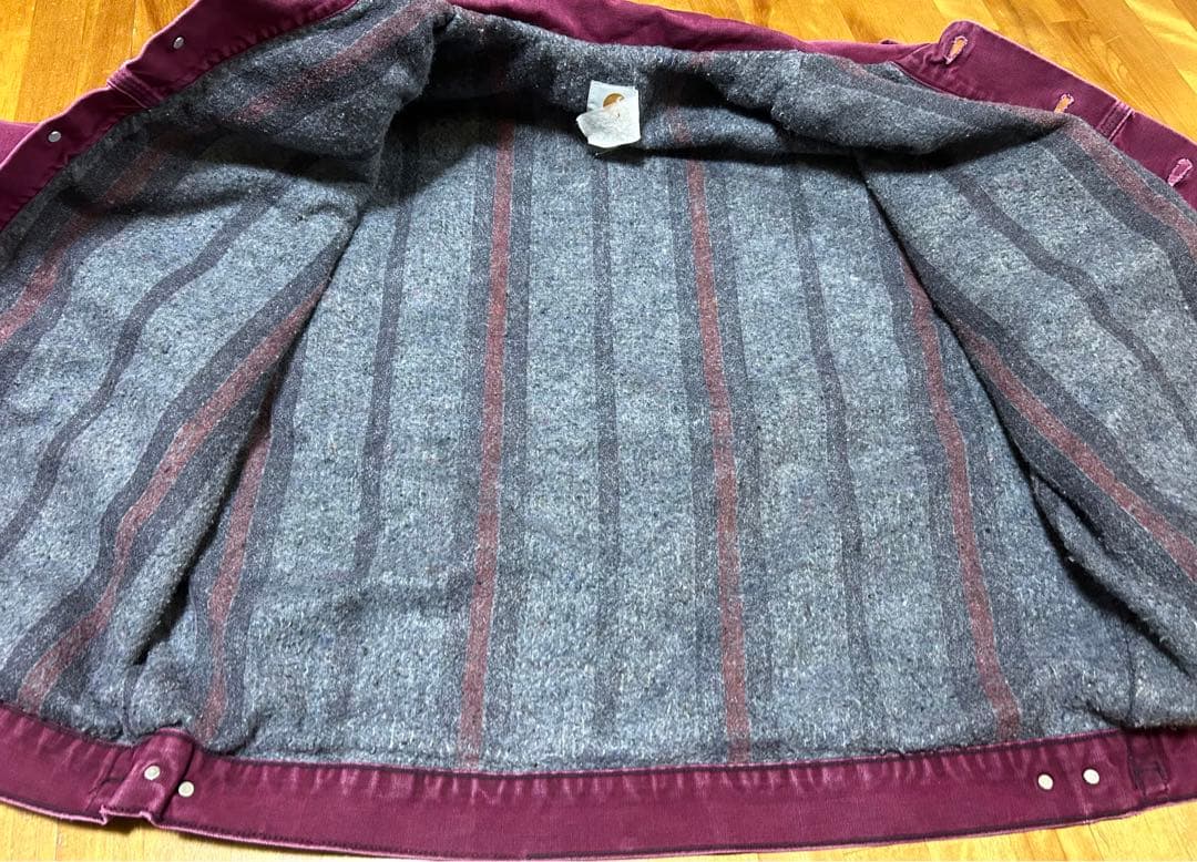 90s カーハート トラッカージャケット jb181 ワインレッド XL