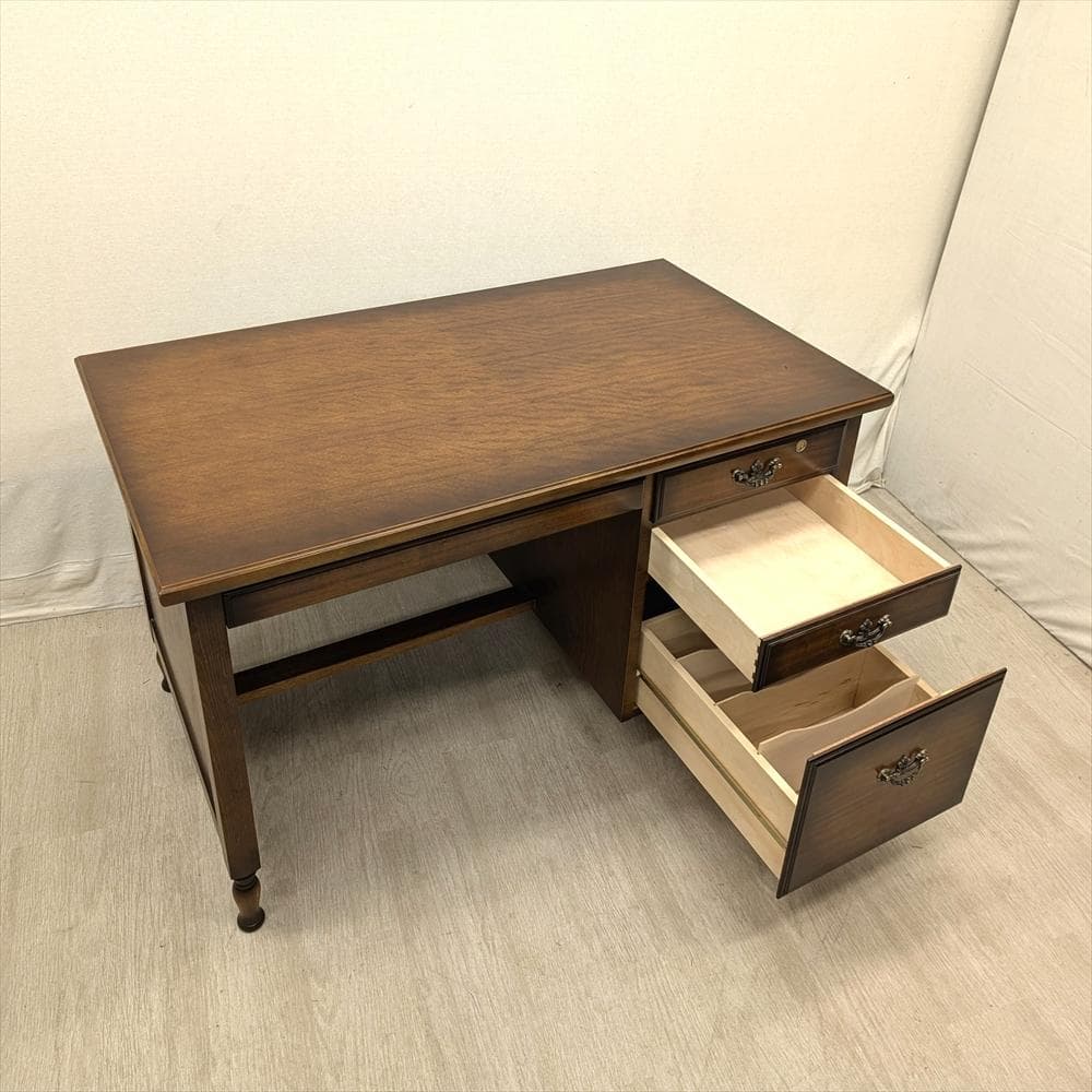 カリモク　コロニアル　片袖机　書斎デスク　学習デスク　ワークデスク　作業机　机