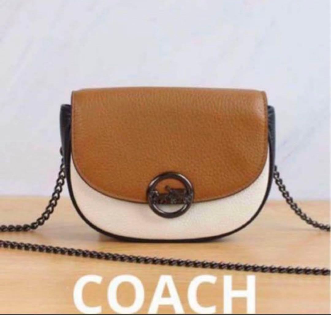 コーチ ジェイド カラーブロック 馬車 ロゴアウトレット ポシェット ショルダー