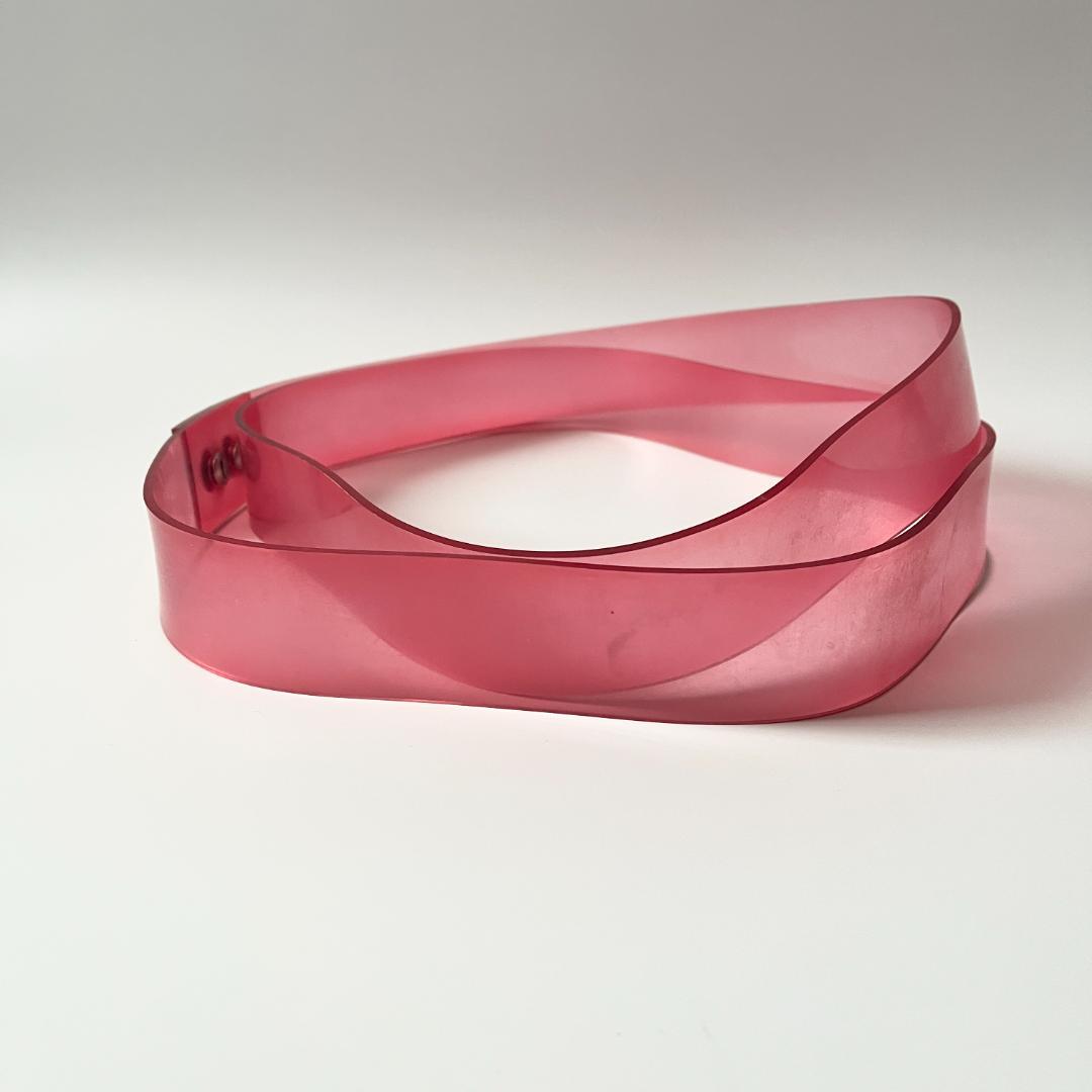 CHANEL シャネル 00C ラバー クリア ベルト ピンク ※コメあり