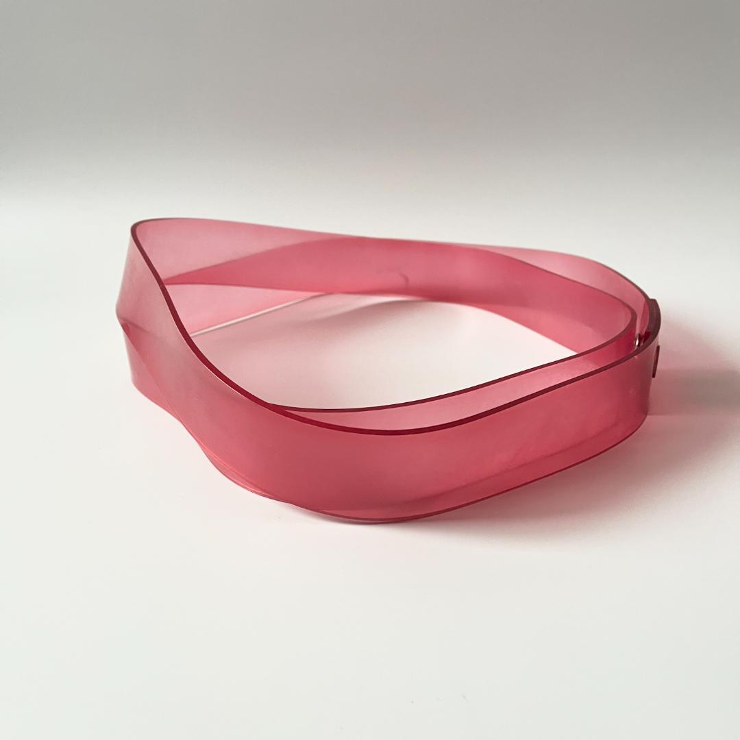 CHANEL シャネル 00C ラバー クリア ベルト ピンク ※コメあり