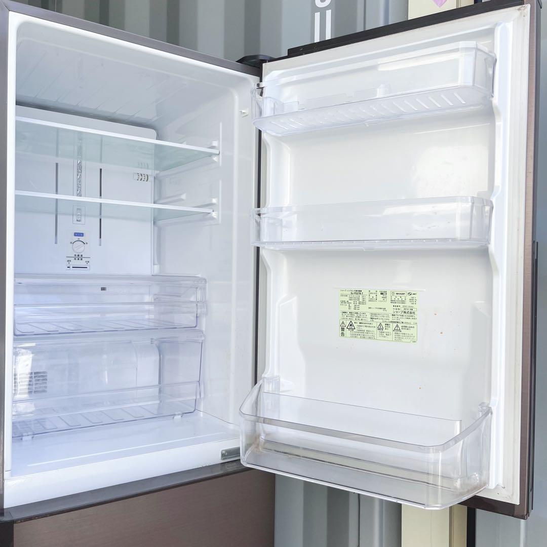 68取付無料！SHARPプラズマクラスター搭載おしゃれブラウン271L冷蔵庫