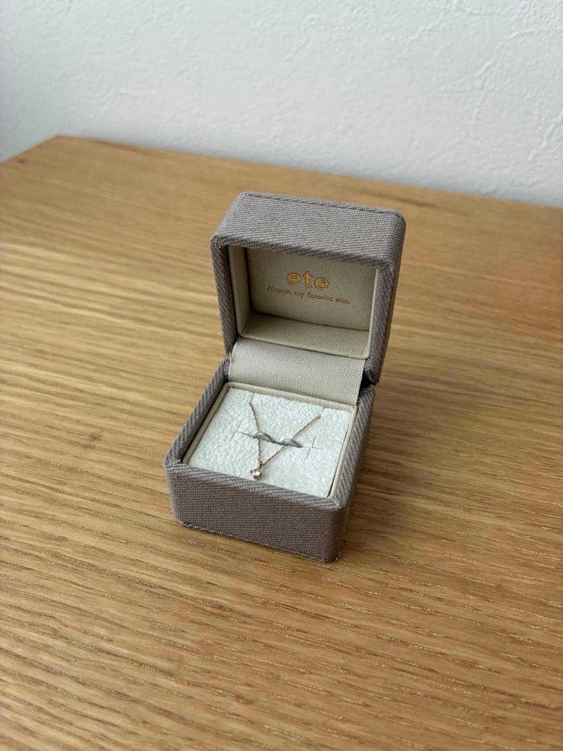 ete [レイヤード] K10MPG ダイヤモンド ネックレス