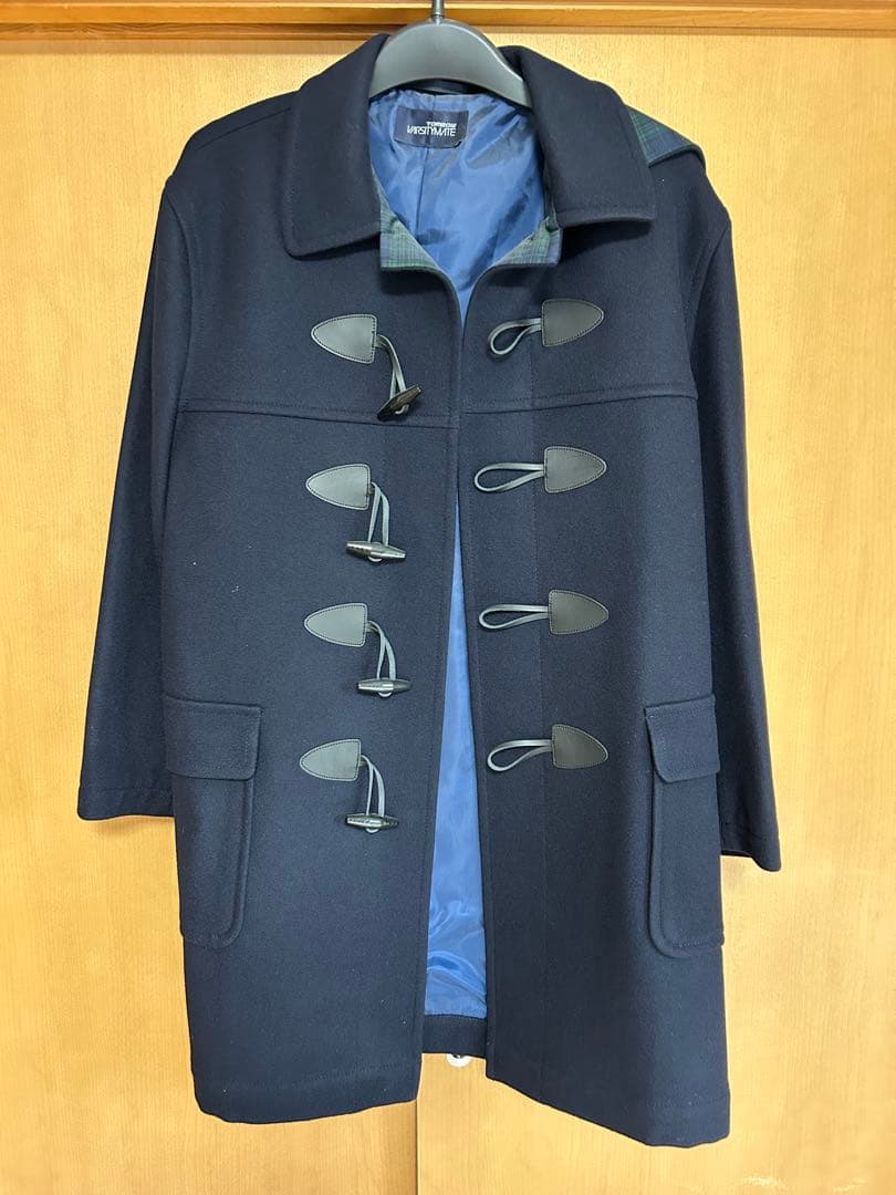 学生ネイビー ダッフルコート フード付き　桐光学園指定