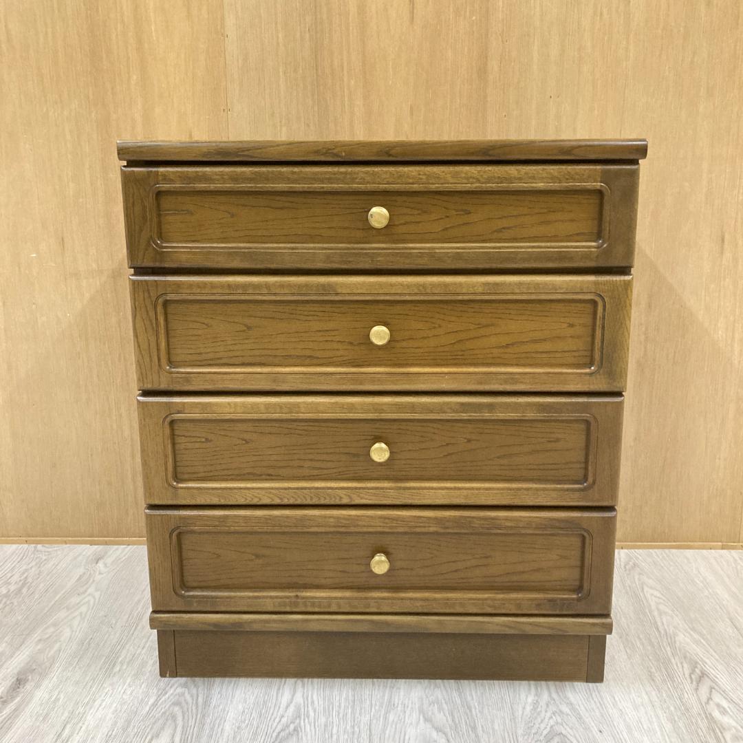 【カリモク】４段チェスト　タンス　引き出し サイドチェスト