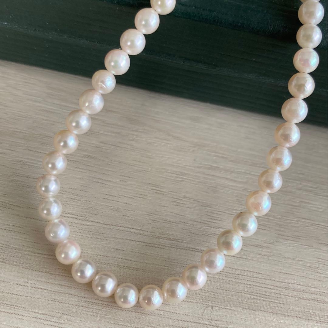 パールネックレス　本真珠　ベビーパール　silver 刻印　アコヤ真珠　冠婚葬祭