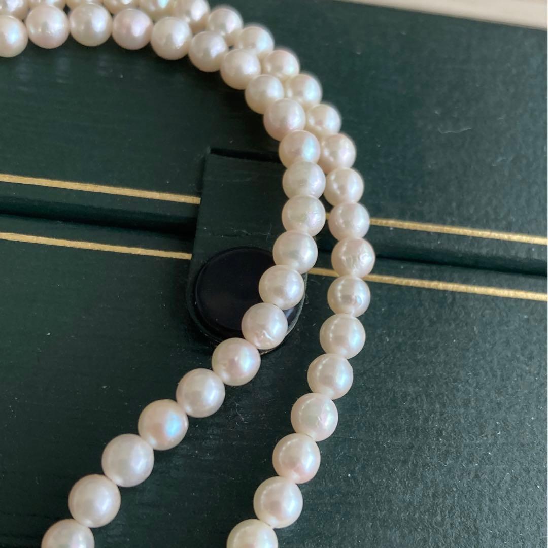 パールネックレス　本真珠　ベビーパール　silver 刻印　アコヤ真珠　冠婚葬祭