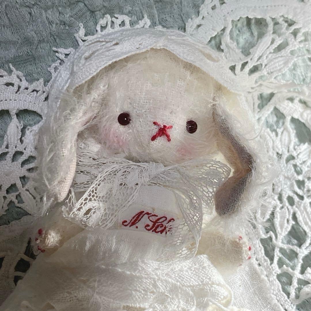 テディベア ハンドメイド ai bear 手のひらサイズ 11㎝ うさぎ 作家